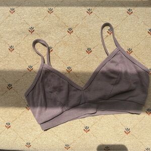 GROCERIES Ribbed V-Bra - Mauve (Root + Bark)